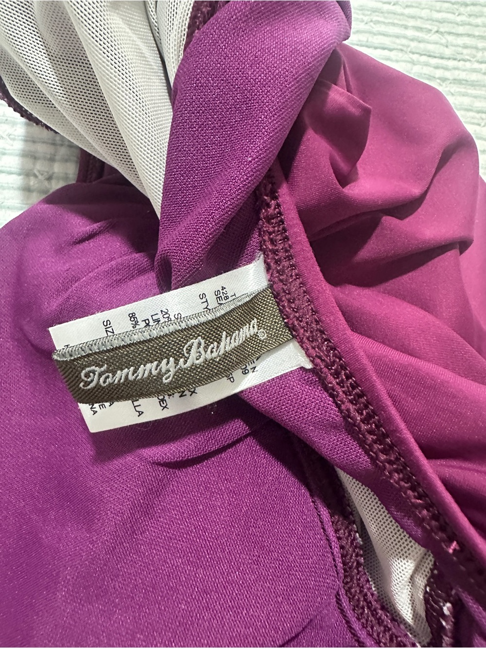NWOT Tommy Bahama Plum Purple One-Piece Swimsuit - Picture 7 of 8